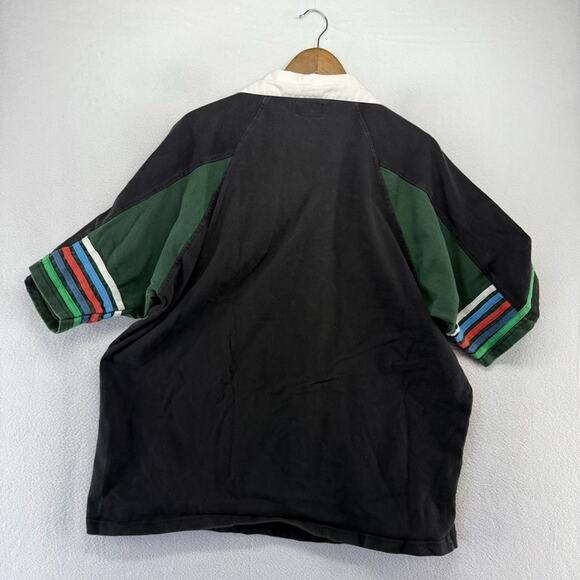 Vintage Rugby World Championship Rugby Shirt Mens 2XL Black Green Ireland Shield - Picture 5 of 7